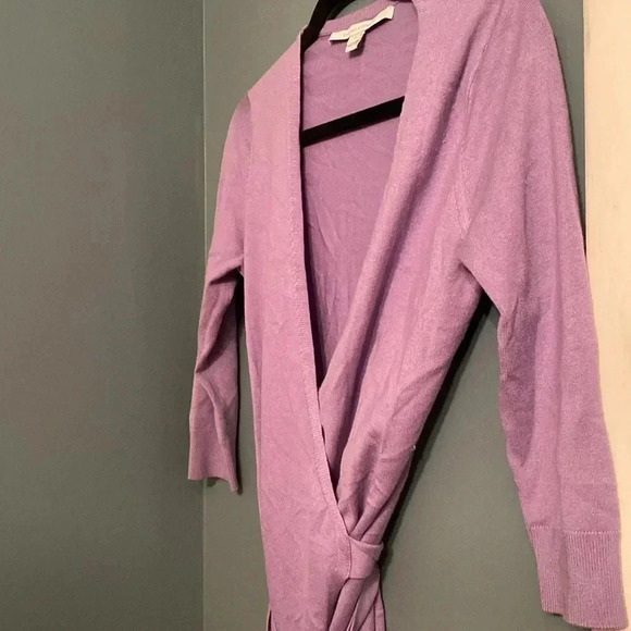 Diane Von Furstenberg women’s wrap sweater - small - silk/cashmere blend - lilac - Picture 6 of 8